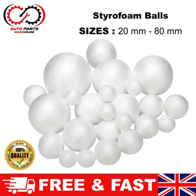 1 x Polystyrene Balls Solid -Sweet Xmas Tree Craft Baubles 20mm Spheres UK stock