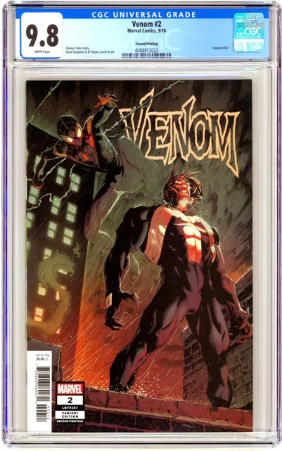 Marvel VENOM (2018) #2 2nd Print Donny CATES Ryan STEGMAN Cover CGC 9.8 NM/MT