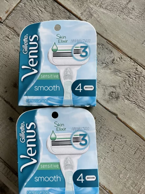Cartuchos Gillette Venus Sensitive Smooth 3 hojas - 4 cuentas (2 incluidas)
