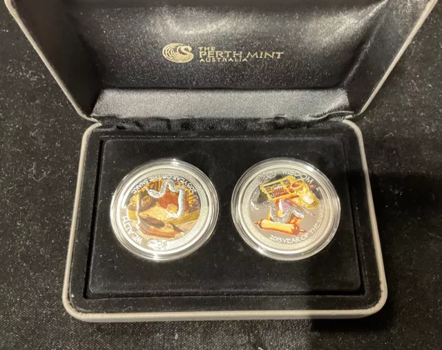 2013 Lunar Good Fortune Wealth & Wisdom silver coins set Perth Mint Australia