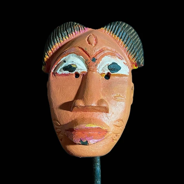 Masque Mural En Bois Sculpté à La Main – Hibiscus – Artisanat Indonésien