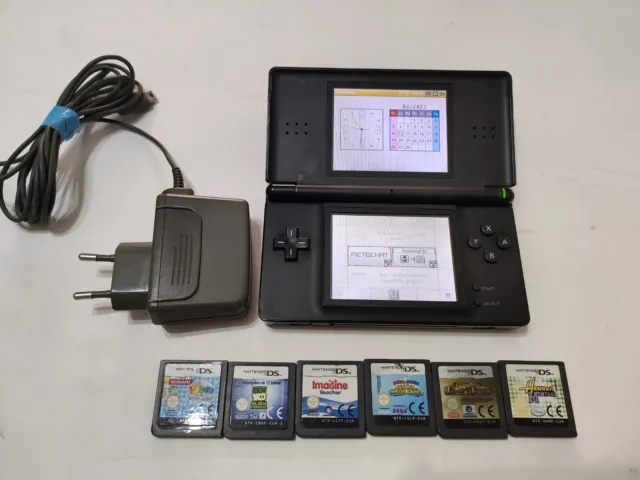 Console Nintendo DS Lite Nero Videogioco Portatile con giochi