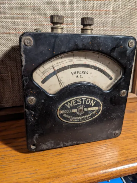 vintage weston AC Meter Model 433 STEAMPUNK INDUSTRIAL AESTHETIC