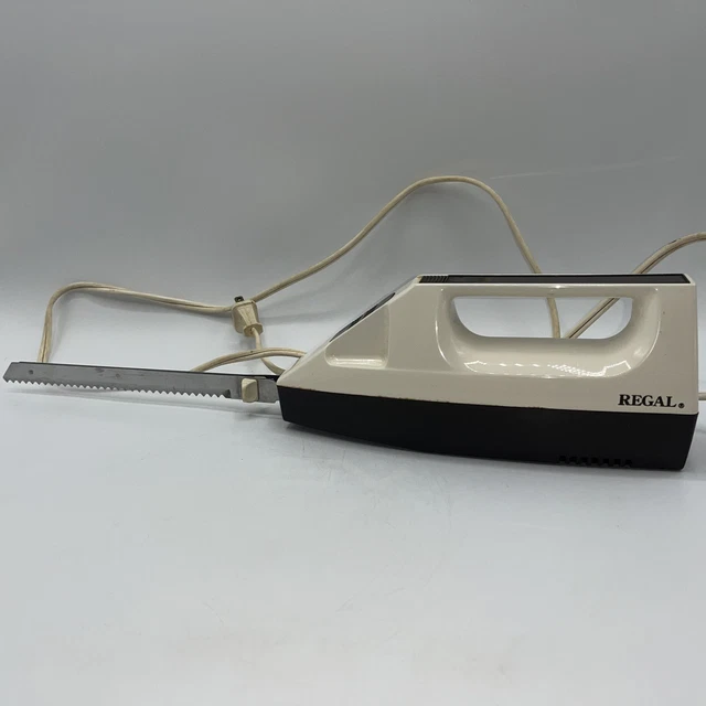 VINTAGE REGAL ELECTRIC Knife Serrated Steel Dual Blades Model V382