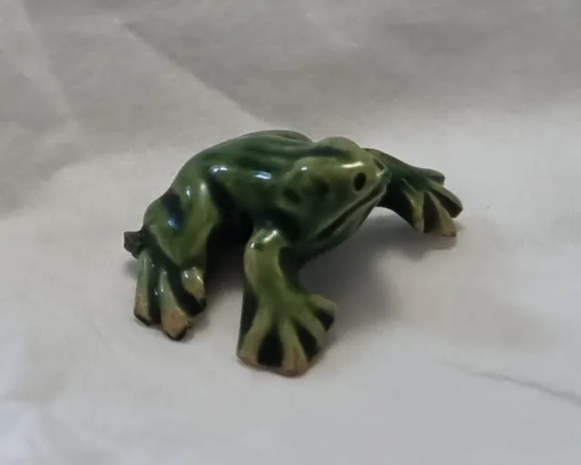 Vintage Miniature Porcelain Frog - tiny