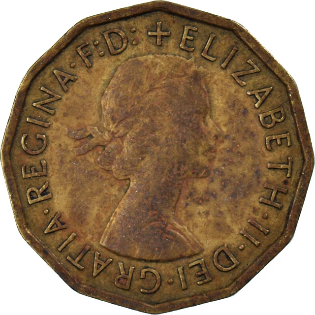 [#976124] Coin, Great Britain, 3 Pence, 1962