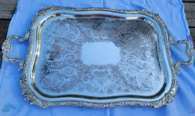 Barker ELLIS Co Silver Plated Serving Tray