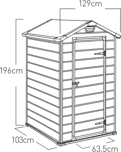 KETER MANOR OUTDOOR Garden Storage Shed, Grey, 4 x 3 ft 4 x 3 Feet £456