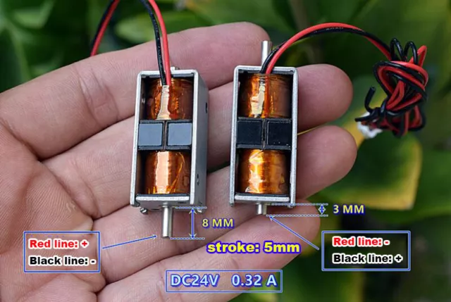 DC 24V Push-Pull Type Bidirectional Self-holding Mini DC Solenoid Electromagnet