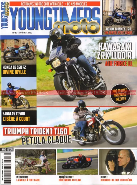 Youngtimers Moto 53 Kawasaki Zrx 1100 Triumph T160 Honda Cb 550 F2 Peugeot 101