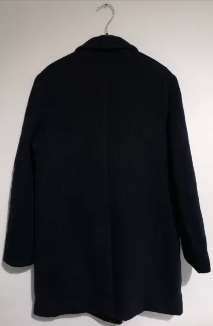 Armani Collezioni cappotto lana vergine donna long jacket tg44 blu made in Italy 2