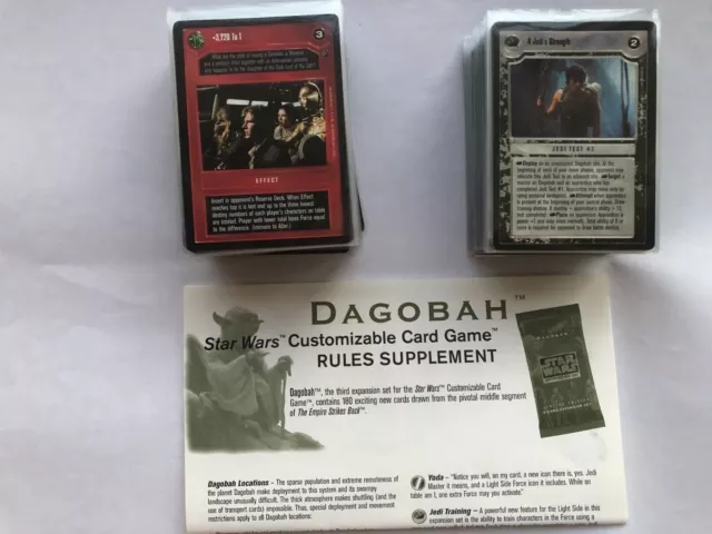 Star Wars CCG Dagobah Expansion Complete Set [180/180] BB NM Decipher 1997