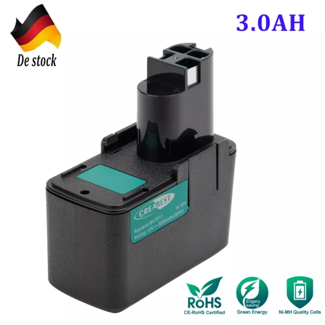 12V 3000mAh Ni-MH Akku Für Bosch BAT011 BH1214H GSB12VSE-2 GSR12VES-2 PSR12VES-2