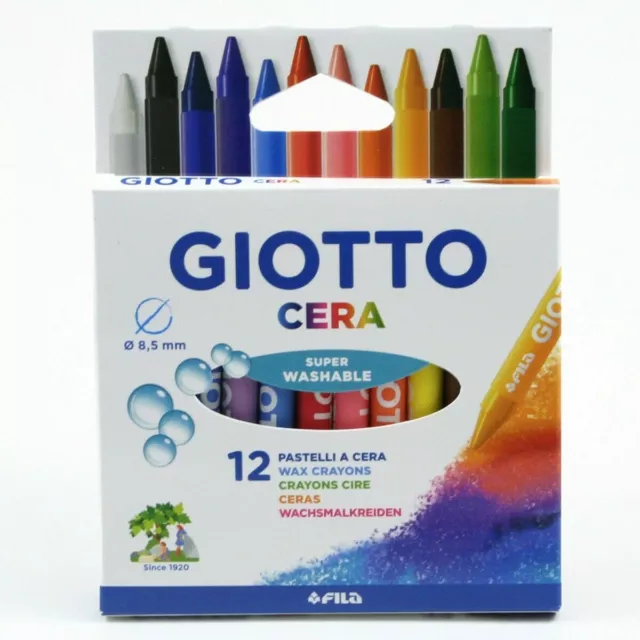 PASTELLI A CERA Giotto Cera 2 Confezioni da 12 Colori a Cera Assortiti  Ciascuna EUR 10,00 - PicClick IT