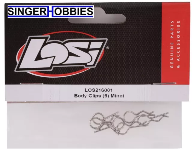 LOSI LOS216001 Mini-T 2.0 Body Clips (6) NEW IN PACKAGE HH