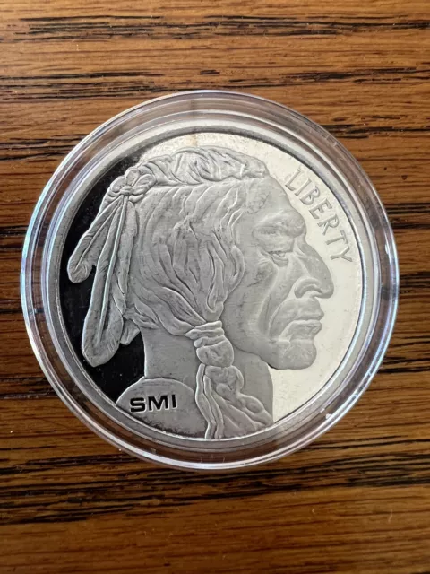 Buffalo Indian Head Liberty 1 Troy oz .999 Fine Silver Round BU