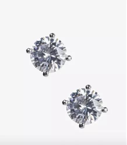 NEW NWT Express Cubic Zirconia Stud Earrings in Sterling Silver