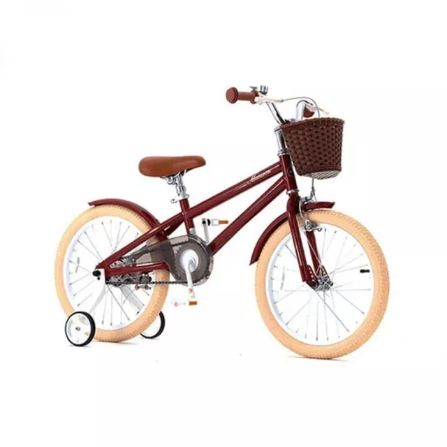 RoyalBaby Vintage Style 18" Kids Bike - Macaron Red