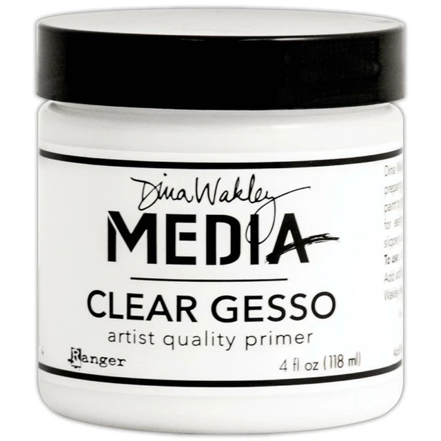 Jarro Dina Wakley MEdia mediano 4 oz - yeso transparente, MDM46424
