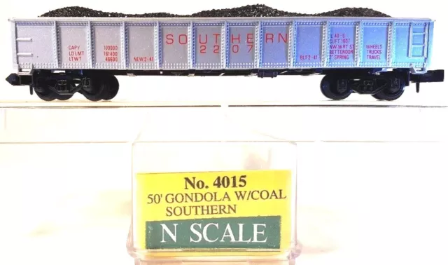 N Model Power 4015 50' Gondola Southern w/Coal Load LNIB