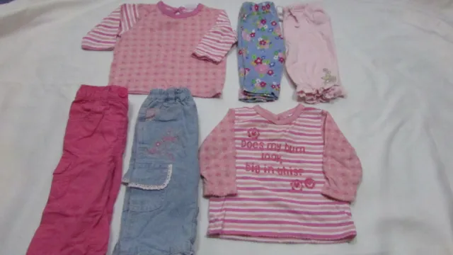 girls clothes bundle age 0-3 months trousers and tops