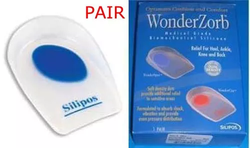 SILIPOS WonderZorb WonderSpur Blue Silicone Gel Foot Heel Cups Spurs Pain USA