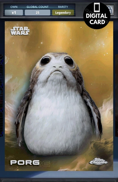 50CC PORG GOLD - TOPPS CHROME 2025 LEGENDARY Star Wars Card Trader $19. ...