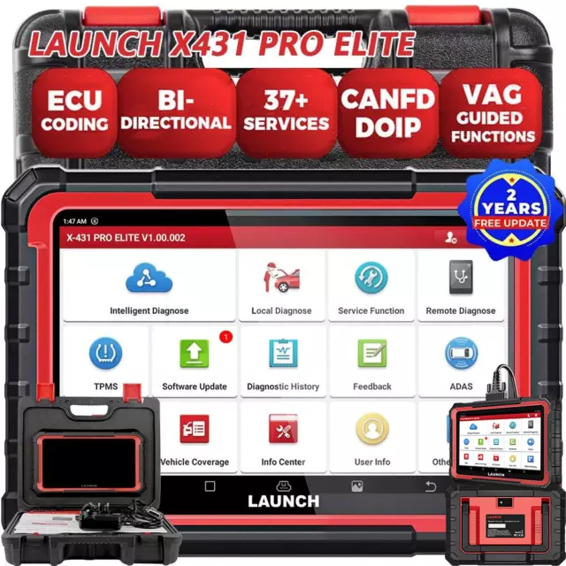 2024 LAUNCH X431 PRO ELITE V + Profi OBD2 Diagnosegerät ALLE SYSTEM Key Programm