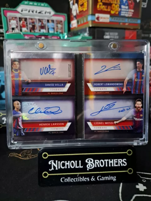 Topps Barcelona Chrome Quad Auto Booklet Lionel Messi Auto Number Match #10/10