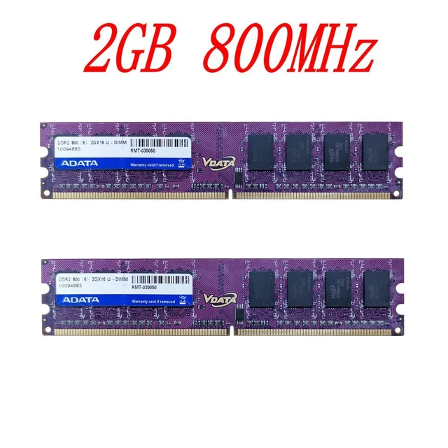 RAM DDR2 SODIMM 4 Go 800MHz Pour PC Portable - Mémoire PC2-6400S 1.8V 200 Broches - Installation Facile