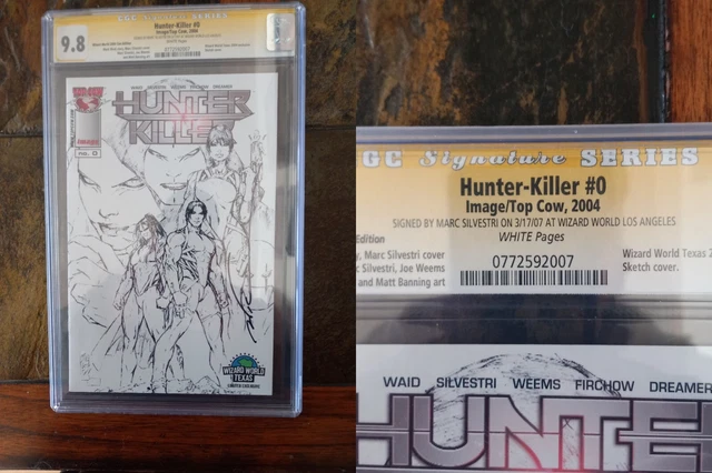 Hunter Killer #0 Wizard World Texas variant CGC 9.8 SS signed Silvestri sketch