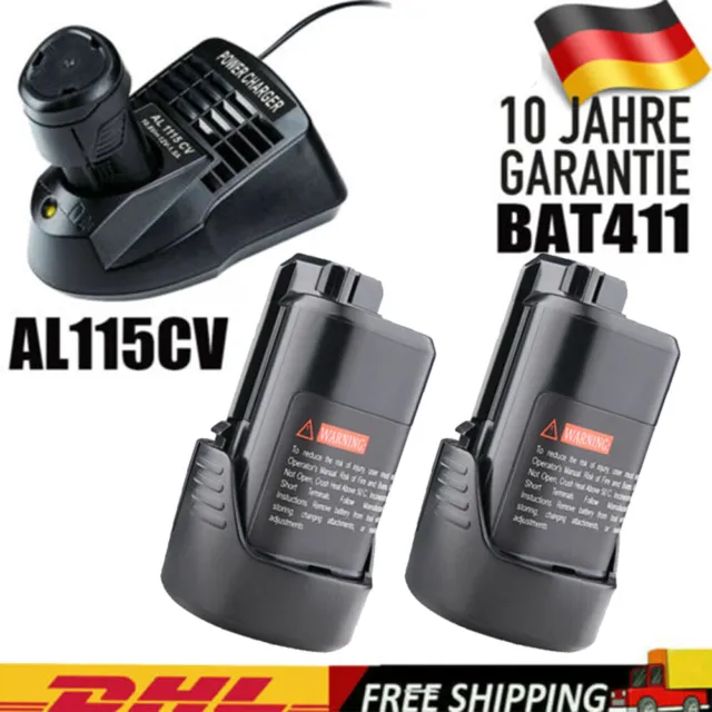 Für Bosch GBA 12V 4.0Ah Akku / Ladegerät BAT411 Li-ion GSR GDR GSA BAT412 GWI