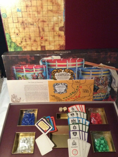 Waddingtons Game Console VINTAGE WADDINGTONS CAMPAIGN Board Game Strategy 1971-1974 Game Pieces ...