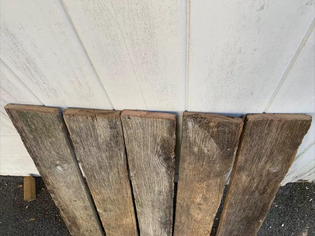 30" Reclaimed Rustic Fence Boards 5 Planks Weathered Barn Wood Style Aged 2
