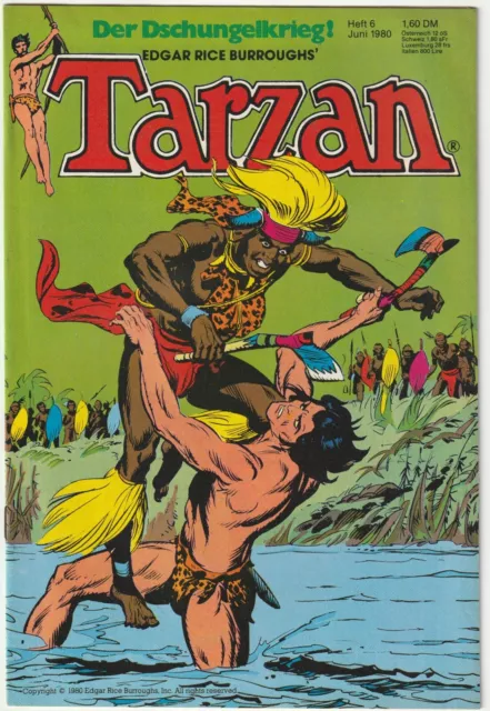 ✪ TARZAN #6/1980 Der Dschungelkrieg!, Ehapa COMICHEFT TOP Z1