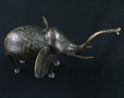 Art African tribal - Figure Bronze - Elephant Gurunsi - Burkina - 27,5 CMS 3