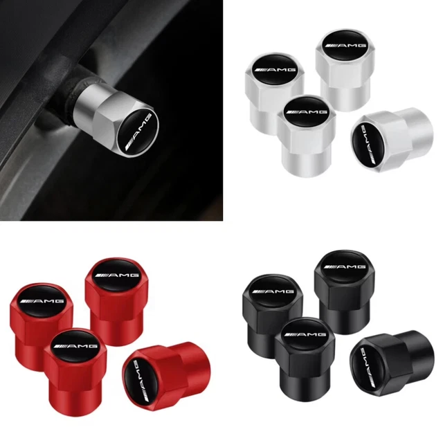 4 Tappi Valvole Pneumatici Logo Stemma Mercedes Classe A B C CLA E ML - Foto 8