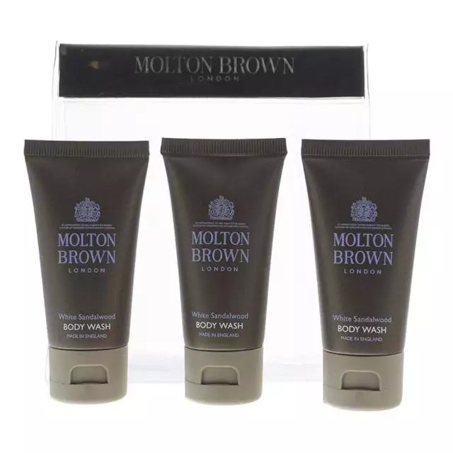 Molton Brown White Sandalwood Gift Set: 3 X Body Wash 30Ml - New - Free P&P