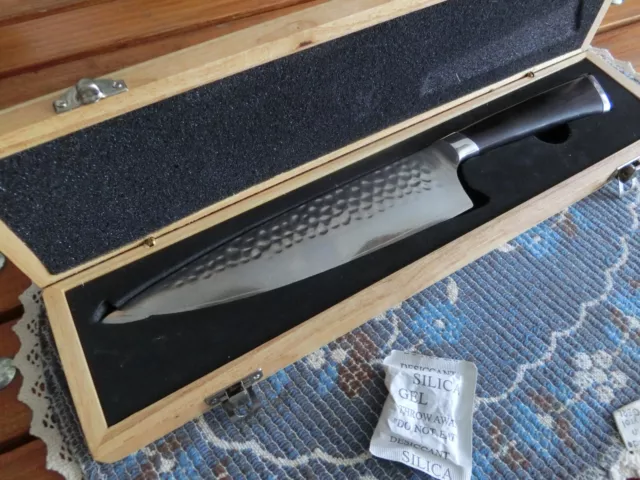 Damast Kochmesser Edition 50 Jahre Metzgergenuss Messer neuwertig in Holzbox