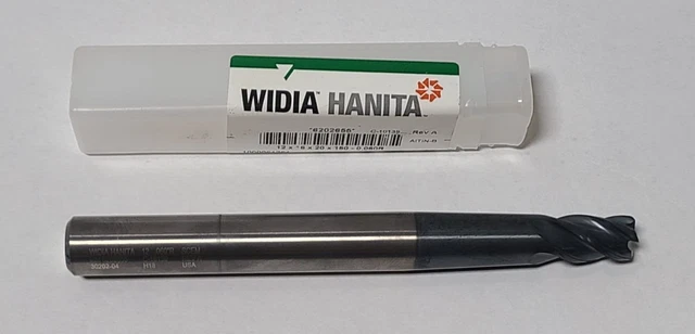 WIDIA HANITA SOLID CARBIDE 12 x 16 x 20 x 150 0.060R END MILL 4 FLUTE TOOL BIT