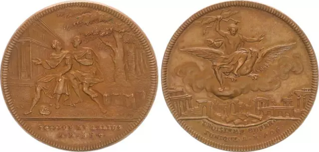 Switzerland Bronze Medal From Jean Dassier 1740 XF+ 67442