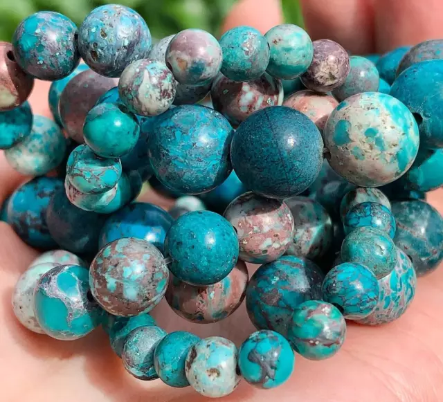 lot de 20 perles Turquoise américaine en pierre Naturelle de 8mm