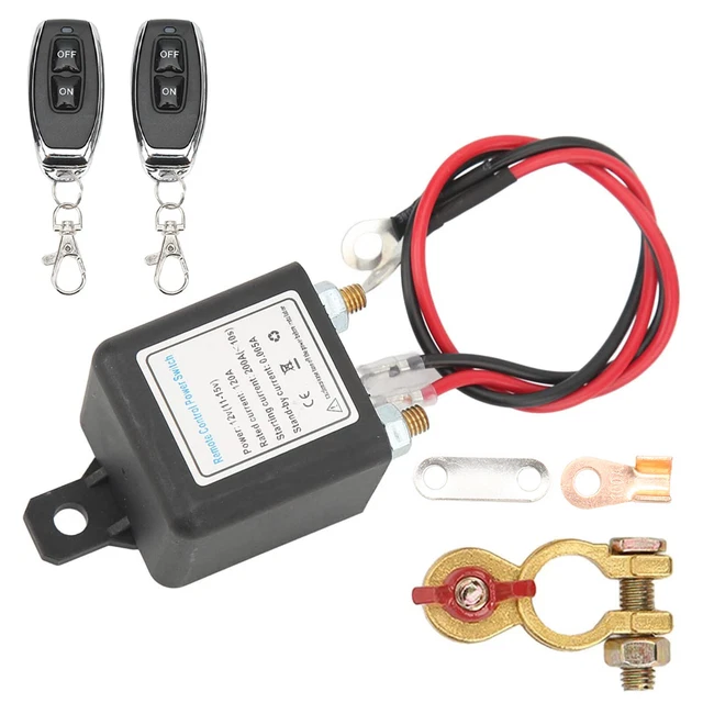 CAR BATTERY DISCONNECT Isolator Master Cut Off Switch W/Wireless Remote