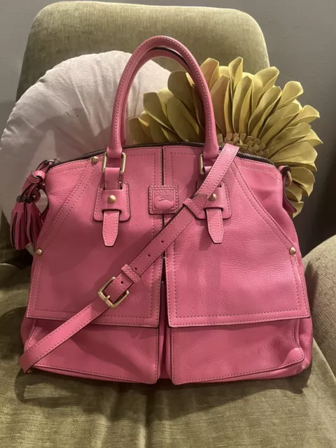 Dooney & Bourke Florentine Clayton BABY BUBBLEGUM PINK Leather Satchel Handbag