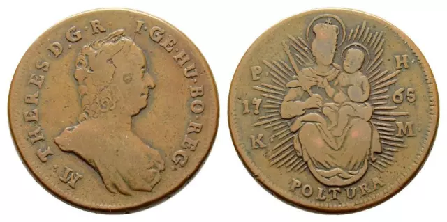 Linnartz RDR Maria Theresia Poltura 1765 PH - KM - Kremnitz Sehr schön- 3