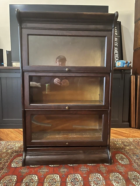 Rare Oak 3/4 Size Barrister Lawyers Bookcase