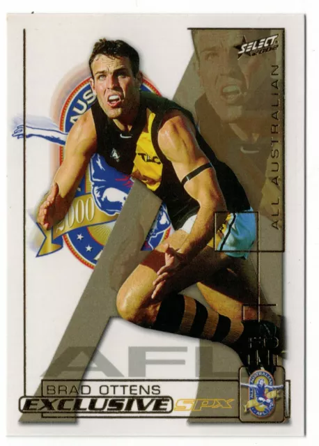 Select 2002 Afl Footy Card Brad Ottens Richmond Tigers All Australian 2001 Aa13
