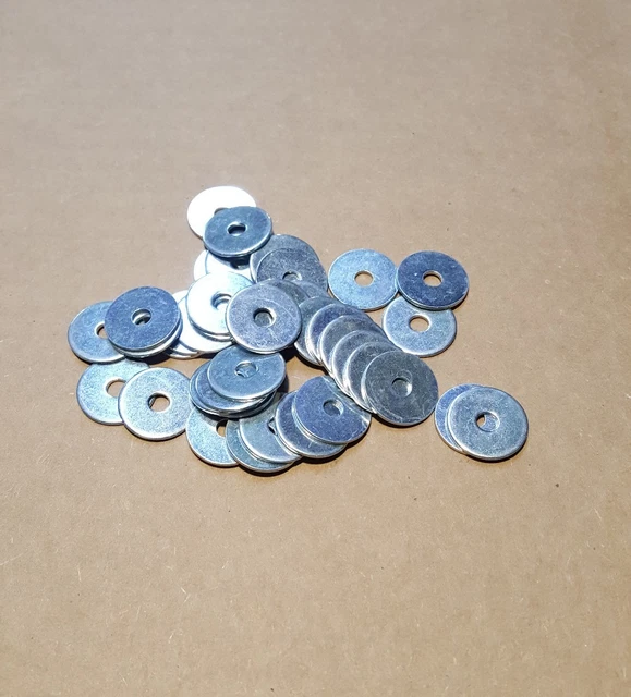 Fender Washer, Steel, Zinc Plated, #8, 3/4" OD PK100