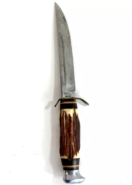 Edge Brand 461 Stag Horn Fixed Blade 5” Hunting Knife - Germany - No Sheath