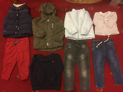 Baby Boys Autumn/Winter Clothes Bundle Age 1-1.5 & 1.5-2 Years 8 Items Coats